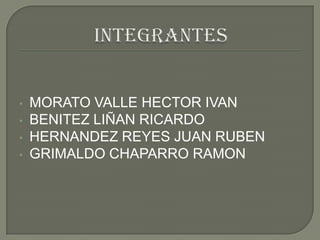 •   MORATO VALLE HECTOR IVAN
•   BENITEZ LIÑAN RICARDO
•   HERNANDEZ REYES JUAN RUBEN
•   GRIMALDO CHAPARRO RAMON
 