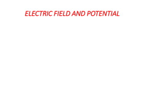 ELECTRIC FIELD AND POTENTIAL
 