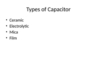 Comprehensive Overview of Capacitors in Electrical Engineering | PPTX