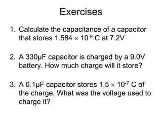 Capacitance Calculation Problems Capacitors | PPTX