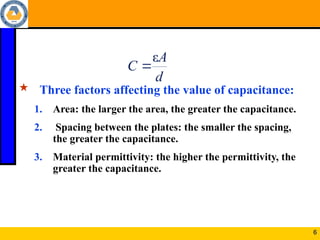 Affect Capacitance Capacitors-and-Inductors electrical .ppt