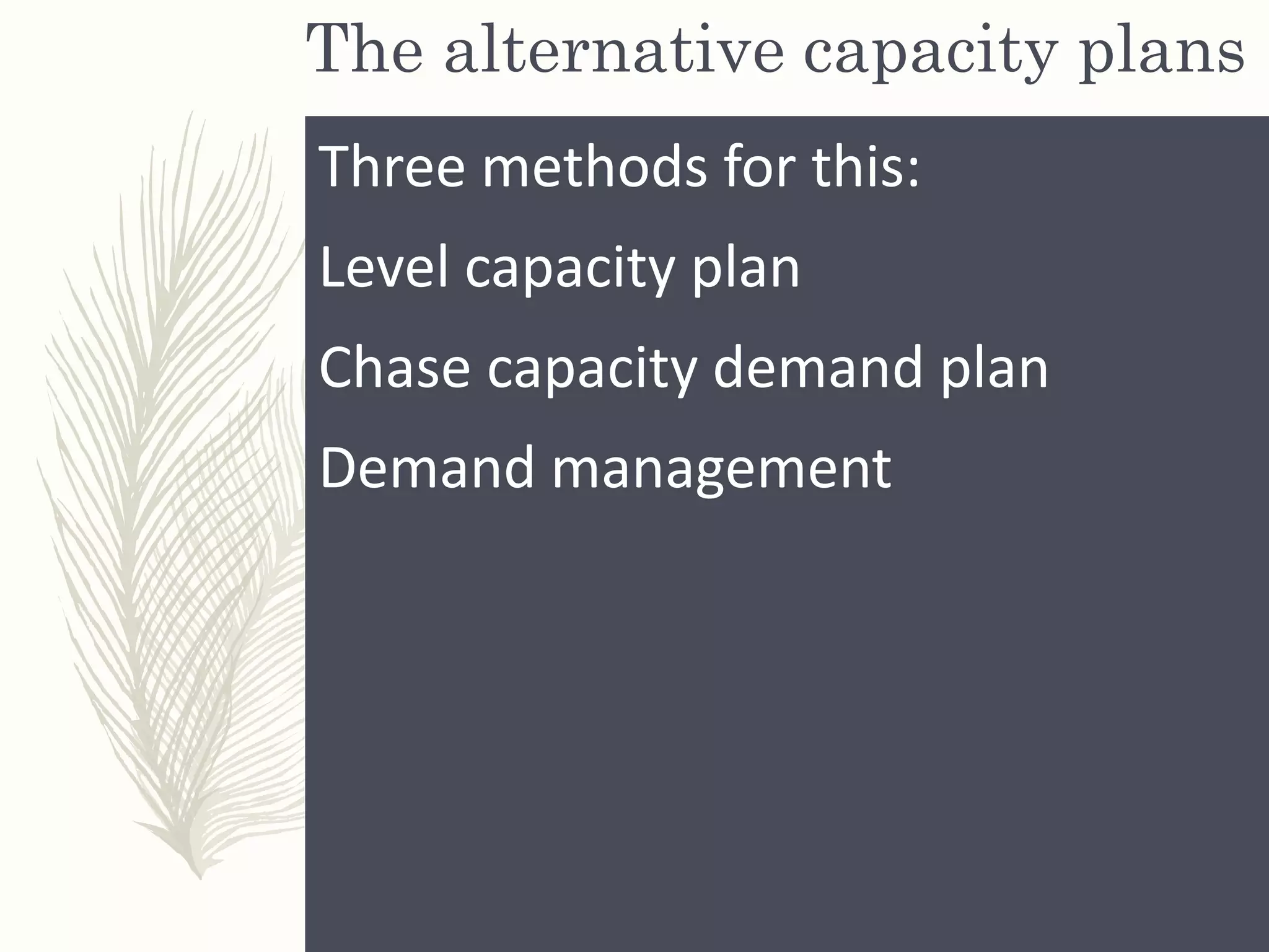 Capacity Planning and Control | PPTX