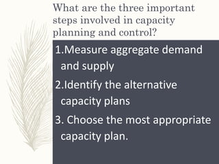 Capacity Planning and Control | PPTX