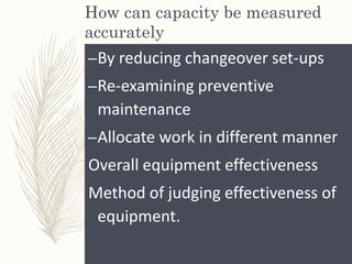 Capacity Planning and Control | PPTX