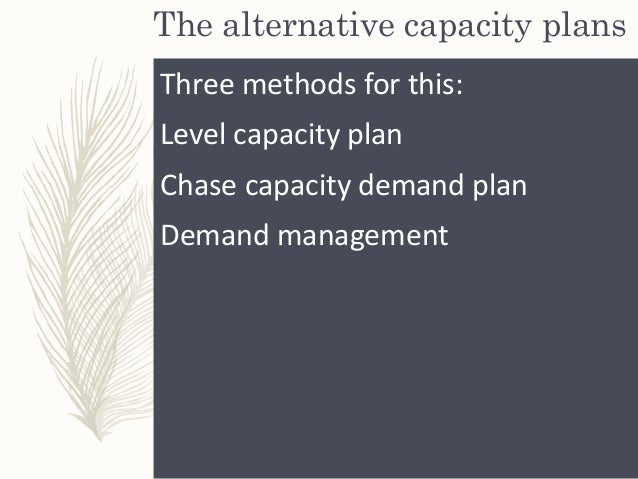 Capacity Planning And Control Capacity Planning And Control