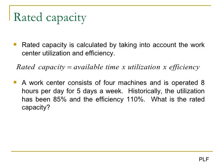 capacity management in operations management pdf
