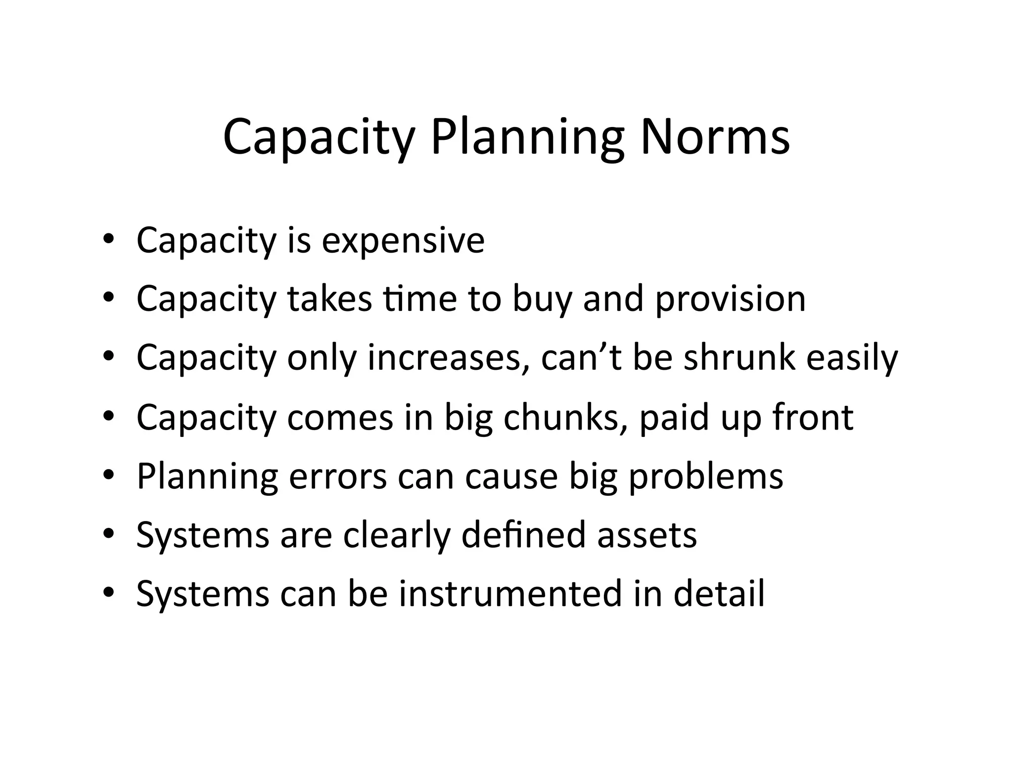 Capacity Planning for Cloud Computing