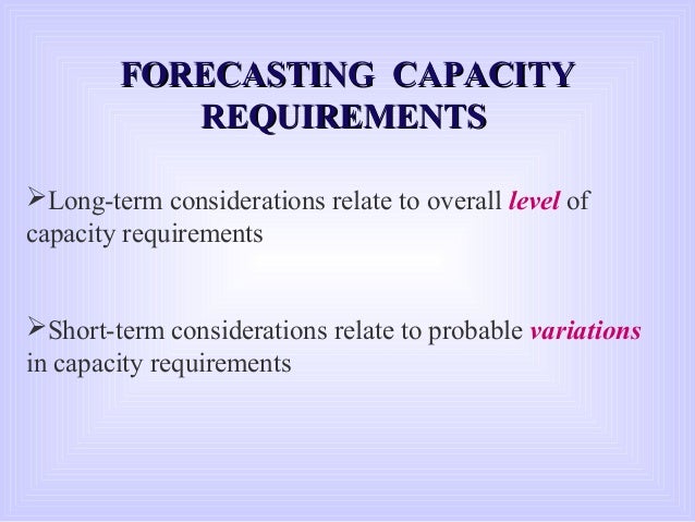 Capacity Plannig