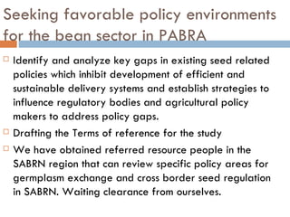 Capacity building, m&e, knowledge management and policy in pabra [autosaved]