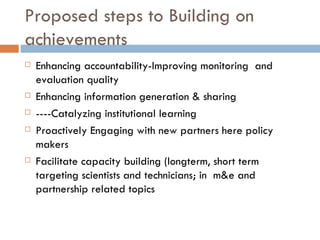 Capacity building, m&e, knowledge management and policy in pabra [autosaved]