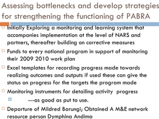 Capacity building, m&e, knowledge management and policy in pabra [autosaved]