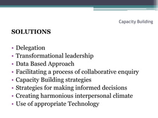 Capacity Building at School & the Headmaster's Role - PPT | PPTX