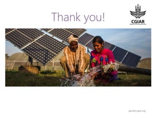 gender.cgiar.org
Thank you!
 