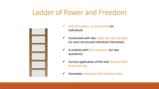 Ladder of power and freedom