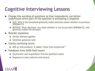 Using the project-level Women's Empowerment in Agriculture Index (pro-WEAI) for nutrition sensitive programming