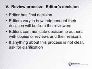 Publish or perish? Don't perish!