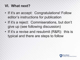 Publish or perish? Don't perish!