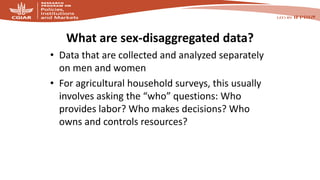 Collecting sex-disaggegated data