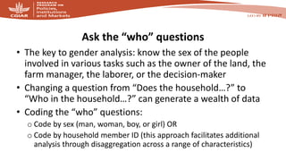 Collecting sex-disaggegated data