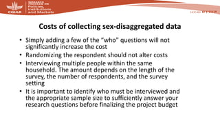 Collecting sex-disaggegated data