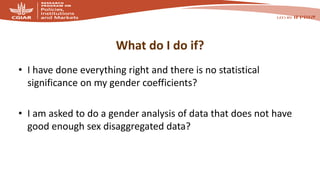 Collecting sex-disaggegated data