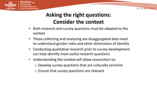 Collecting sex-disaggegated data