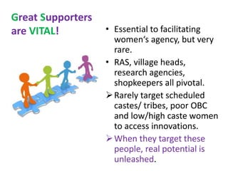 Strengthening women in wheat in India: Technical Guidance Note