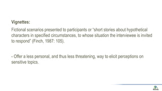 Using vignettes to explore gender dimensions of household food security and nutrition