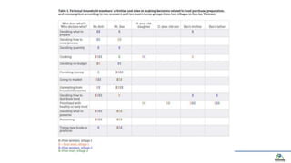 Using vignettes to explore gender dimensions of household food security and nutrition