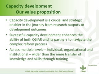 Capacity development within CGIAR