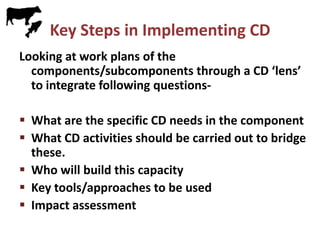 Update on capacity strengthening