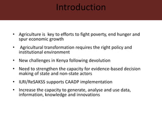 Capacity development for a policy network in Kenya