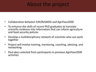 Capacity development for a policy network in Kenya