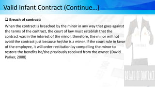 Capacity & Intention in a contract