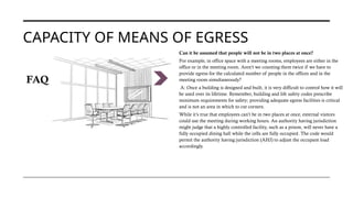Capacity Means of egress- NFPA 101 chapter 07 | PPTX