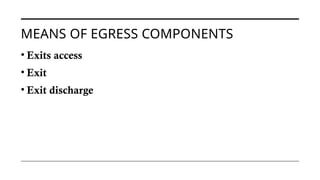 Capacity Means of egress- NFPA 101 chapter 07 | PPTX