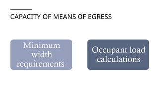 Capacity Means of egress- NFPA 101 chapter 07 | PPTX