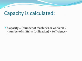 Machine Capacity Overview Capacity planning | PPTX