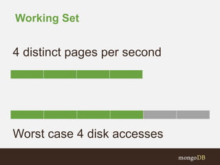 Working Set
4 distinct pages per second
Worst case 4 disk accesses
 