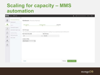 Scaling for capacity – MMS
automation
 