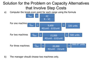 Process selection and capacity planning | PPT