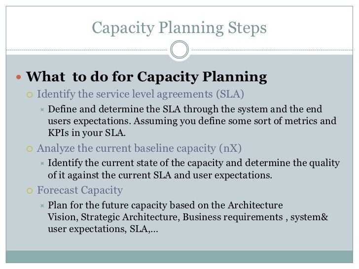 Capacity Planning And Modelling Capacity Planning And Modelling