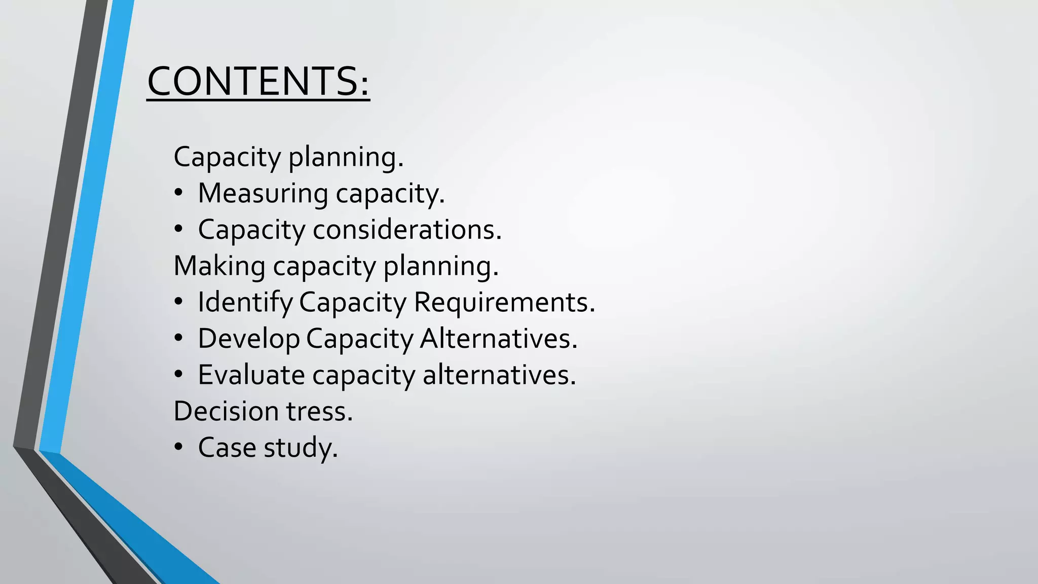 Capacity planning | PPTX