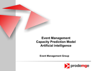 Event Management
Capacity Prediction Model
Artificial intelligence
Event Management Group
 