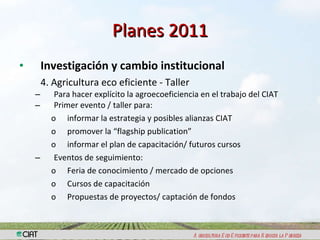 Fortalecimiento de Capacidades y Gestión del ConocimientoLogros 2010 – Planes 2011