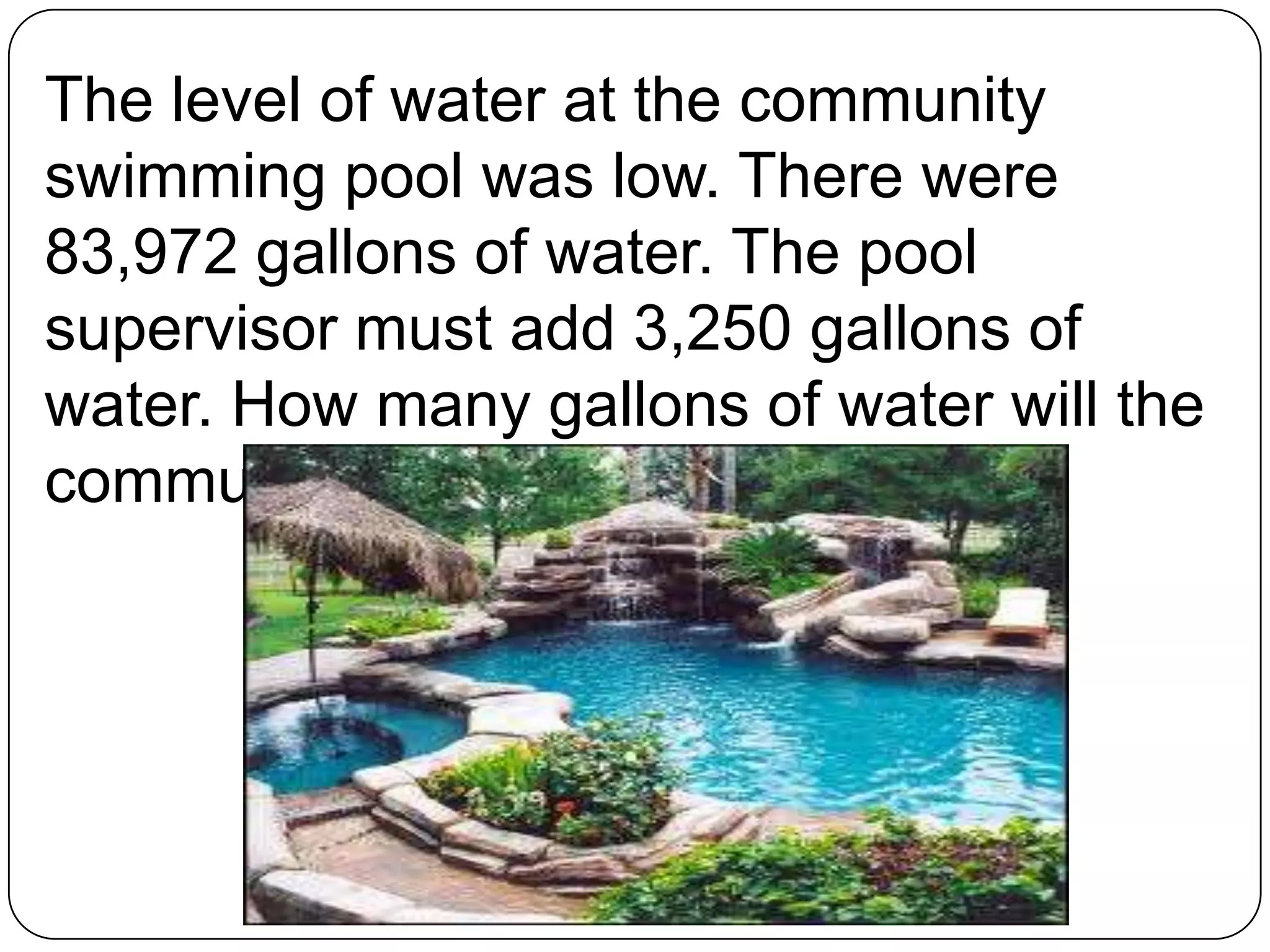 Capacity story problems | PPTX