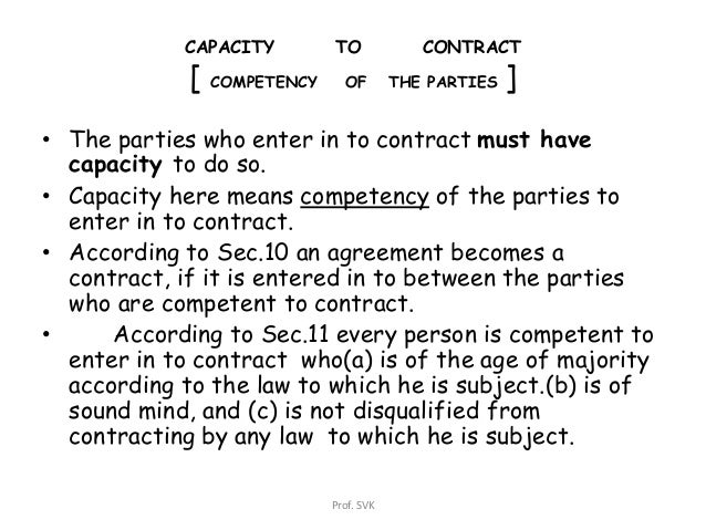Capacity To Contract Business Law