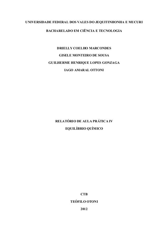 Capa De Um Relatorio De Quimica Capa De Quimica 4