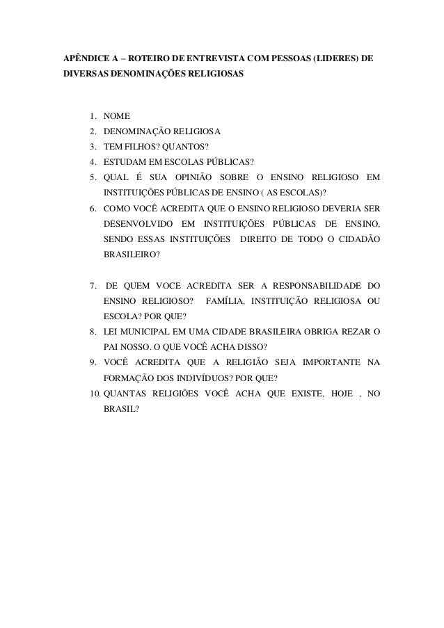 Monografia religiao