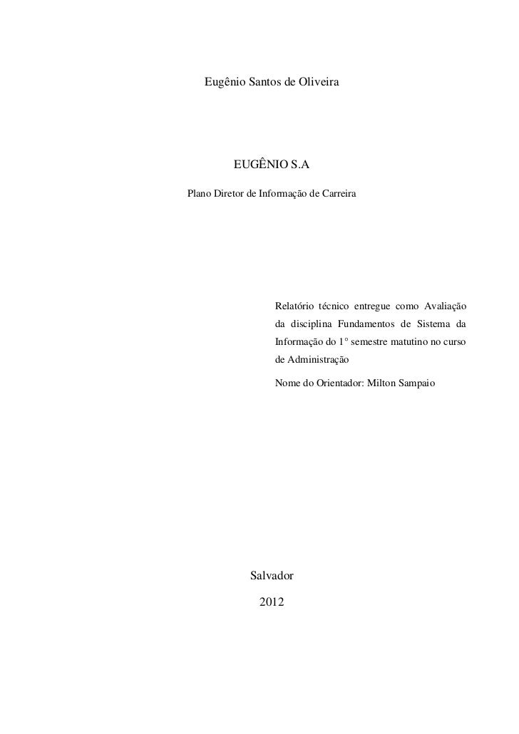 O que e um relatorio tecnico